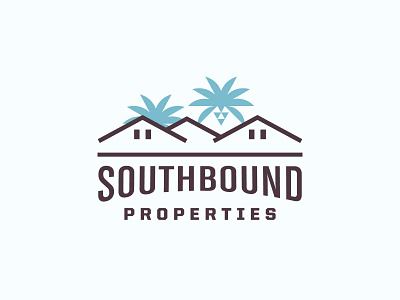 Southbound - Rejected branding homes logo palm trees properties real estate south souther
