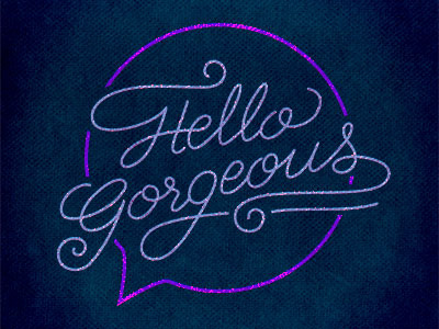 Hello Gorgeous 1 script typography