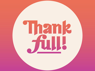 Thankfull blackletter lettering pun thanksgiving typography