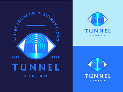 Tunnel Vision arch branding eye eyes hallway light logo retro see tunnel vintage vision