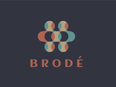 Brode - Retro Style branding dots interior design logo mid-century retro retrowave style vintage