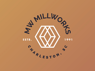 MW logo concept branding carpentry geometric logo m mark mill millwork monogram vector w wood woodworking