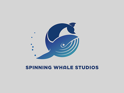 Spinning Whale logo recording studio whale