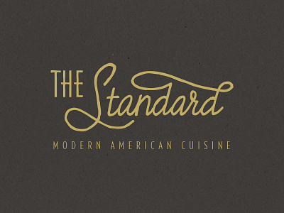 The Standard logo type restaurant script typography