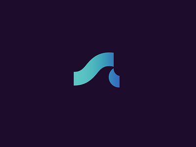 Wave Mark aqua blue cool logo mark water wave