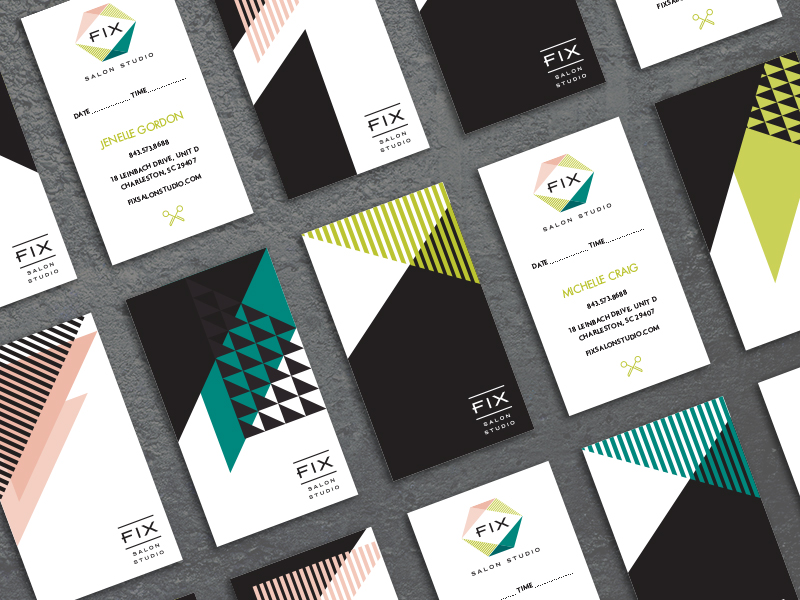 Fix Salon Business Cards By Sophie Nemethy On Dribbble