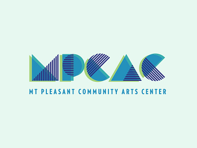 MPCAC art deco arts design geometric logo type typography