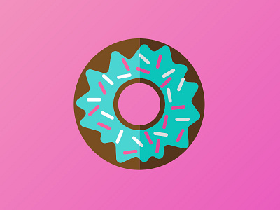Since it's Friday... bright donut doughnut fun icon sweet vector