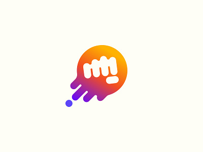 Fistbump branding cool defence energy fist gradient hand icon karate logo mark paint pop pow power punch splatter