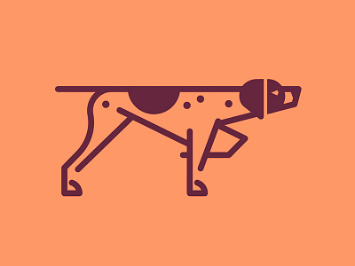 Pointer Pup dog hunting dog line illustration pointer puppy vector