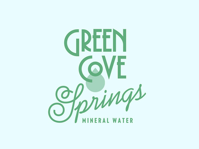 Spring Water branding label logo typography