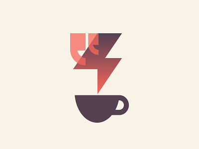 Talk Coffee To Me - Concept bolt caffeine coffee concept cup electricity energy lightning bolt logo mark mug quotation marks talk