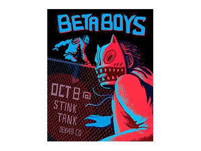 Beta Boys gig poster illustration poster poster art