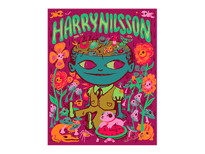 Harry Nilsson gig poster illustration poster poster art