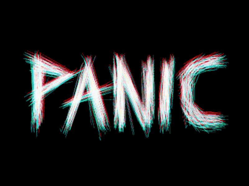 PANIC after effects concept logo motion