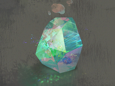 gem 2d art cristal gem graphic art green illustration jewel