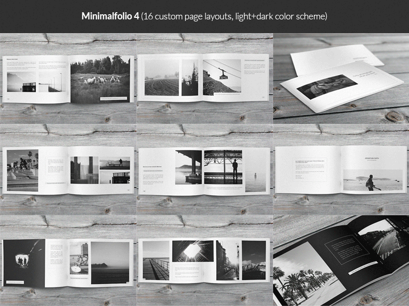 3x Minimalfolio Photography Portfolio A4 Brochures