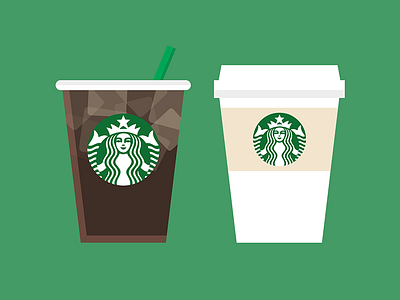 Starbucks coffee flat icon illustration starbucks ui