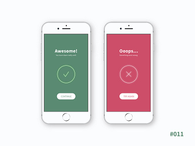 UI 011 011 app daily 100 challenge dailyui design error flash message success ui uidesign