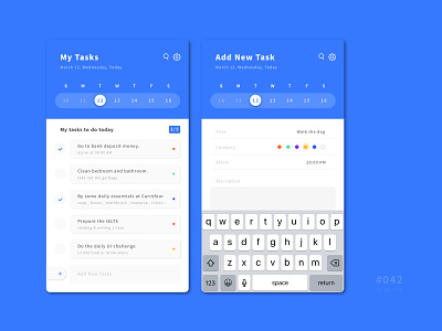 UI 042 042 42 app daily 100 daily 100 challenge daily challange dailyui design task task app to do app todo list todolist ui uidesign