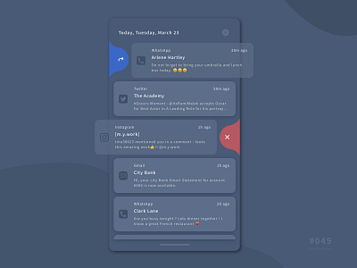 UI 049 049 49 app daily 100 daily 100 challenge daily challange dailyui design notification notification center notifications ui uidesign
