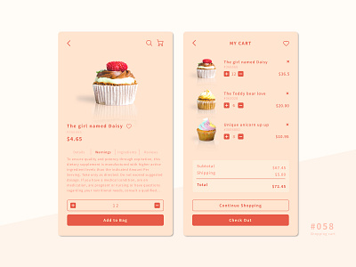 UI 058 058 58 app button daily 100 daily 100 challenge daily challenge dailyui design ecommerce shop shop app shopping app shopping cart ui uidesign