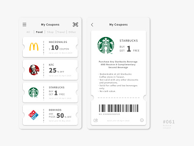 UI 061 061 61 app coupon coupons daily 100 daily 100 challenge daily challenge dailyui design redeem redeem coupon ui uidesign