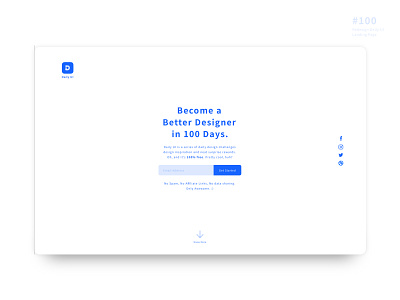 UI 100 100 app button daily 100 daily 100 challenge daily challenge daily ui challenge dailyui design landing page ui uidesign website