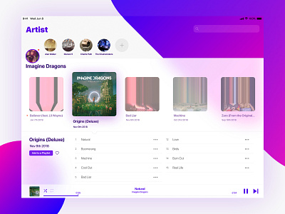 Music Player App design app design flat ui ux