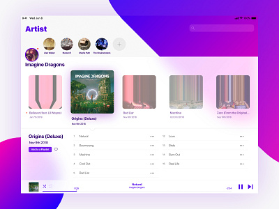 Music Player App design