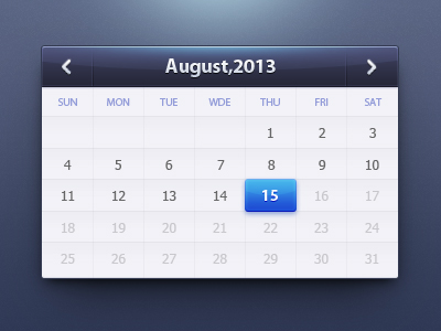 Calendar by Sunako on Dribbble