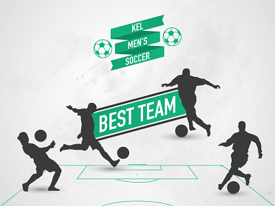 KEL Men's Soccer appreciation certificate graphic man player poster ribbon silhouette soccer sport team