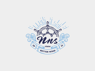 NNS Crew logo brand crew logo logotype sail sailing team water waves