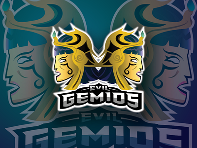 Evil gemios mascot logo art artist esports graphic design graphic designer illustration illustrator logo logo design logodesigner mascot