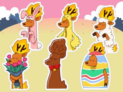 Easter Flamedeer affinity designer cartoon character character design illustration vector