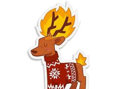 Xmas Jumper Flamedeer flamedeer illustration