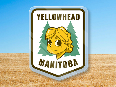 Yellowhead Highway Manitoba affinity designer cartoon character illustration pin sketchbookpro