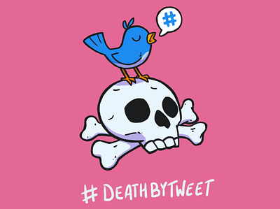 #DeathByTweet Colour character design illustration procreate sticker