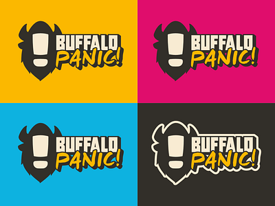 Buffalo Panic! logo with graphic affinity designer branding design logo typography vector