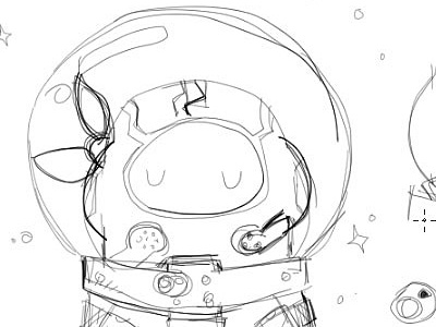 Space Ninja Sketch character illustration ninja