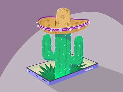 Cactus Sombrero affinity designer design illustration