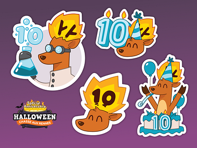 Spécial Anniversaire Stickers affinity designer branding cartoon character character design illustration sticker