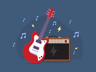 Guitar Buyer Guide Illustration affinity designer branding design editorial hero image illustration