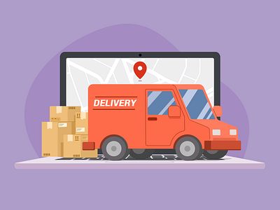Parcel Delivery Guide affinity designer flat illustration