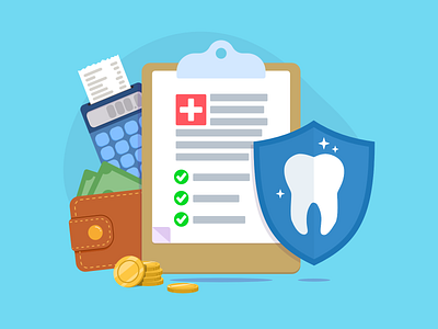 Dental Insurance affinity designer design illustration