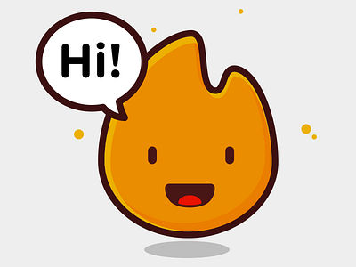 Flame Guy affinity designer character illo vector