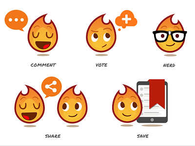 Flame Guy affinity designer character design mascot