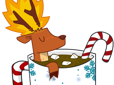 Winter is Coming affinity designer flamedeer illustration xmas