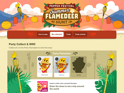 Summer Hunt contest flamedeer webdesign
