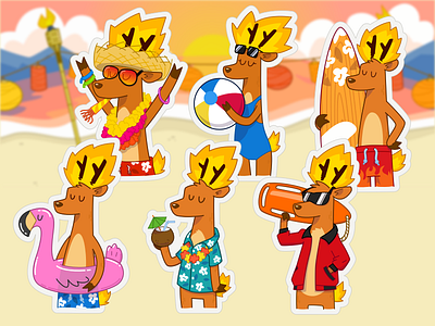 Summer Crew affinity designer character design cartoon illustration